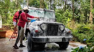 Mahindra Thar Foam Wash....