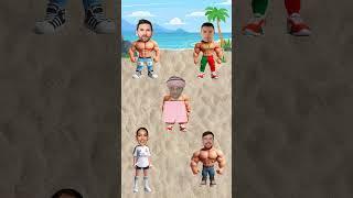 Who Owns The Swimsuit? Ronaldo Vs Messi Vs Mr Beast Vs   Ishowspeed Vs Georgia #cartoon #shorts