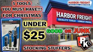 5 HARBOR FREIGHT TOOLS YOU MUST HAVE UNDER $25/ STOCKING STUFFERS #harborfreight #christmas #tools