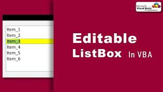 Revolutionizing Listboxes: Introducing the Editable ListBox Concept