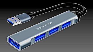 Bestor USB Hub Multiport Adapter for MacBook Pro Air M1 4-in-1 USB Hub 4Port USB Hub 