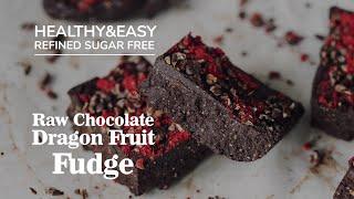 Raw Chocolate Dragon Fruit Fudge | No-Bake Dessert Recipe