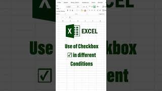 Excel Easy TipUse of checkbox  in different conditions #shorts #viral #short #exceltips