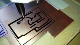 Печатная плата на ЧПУ маркером для ПП
