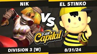 D-AIR CAPITAL - Nik (Sheik) VS. el stinko (Ness) - Division 3 [W]