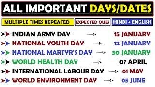 Important Days|National/International Days|Important Dates|HVS STUDIES|