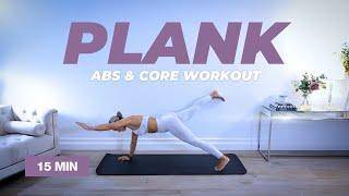 15 Min Core & Abs Workout / Twenty PLANK Variations - No Equipment