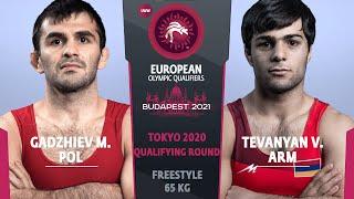 1/2 FS - 65 kg: M. GADZHIEV (POL) v. V. TEVANYAN (ARM)