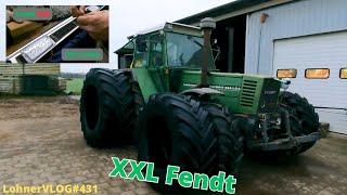 LohnerVLOG#431 Fendt 614 LSA with XXL VF tires I Integrating LED work lights into the roof