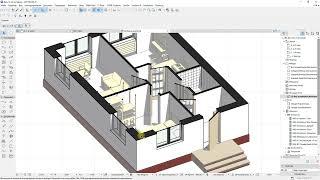 [ArchiCAD] – For beginners, Graphic replacement, 3D Section, Isometry, 3D document.