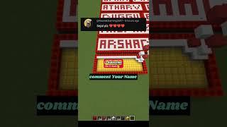 Minecraft Falling Sand Art Sejal Name #minecraft #shorts #viral #trending #name #sejal