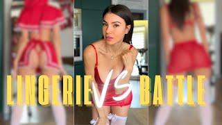 HOT Red Lingerie & Stockings TRY ON HAUL | GRWM Olivia