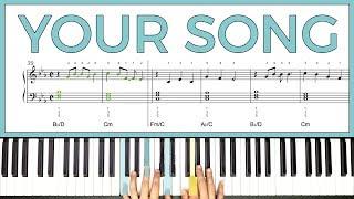 How to play 'Your Song' by Elton John on the piano -- Playground Sessions