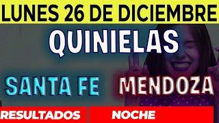 Resultados Quinielas Nocturna de Santa Fe y Mendoza, Lunes 26 de Diciembre