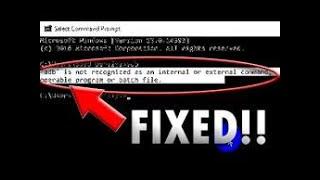 adb is not recognized as an internal or external command operable program or batch file