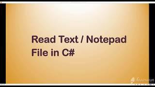 Read Text File in C# /  Display Text File to RichTextBox