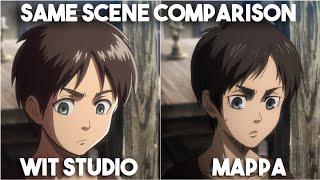 MAPPA vs Wit Studio Animation Comparison with same scene of Attack on Titan | Shingeki No Kyojin