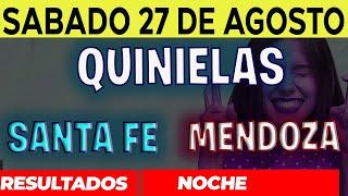 Resultados Quinielas Nocturna de Santa Fe y Mendoza, Sábado 27 de Agosto