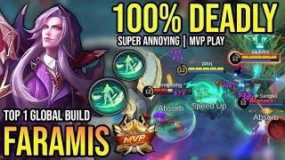 FARAMIS BEST BUILD 2023 | BUILD TOP 1 GLOBAL FARAMIS GAMEPLAY | MOBILE LEGENDS