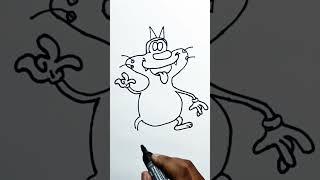 Oggy the cat drawing & colouring for kids | Shorts | Oggy and the cockroaches | #oggydrawing