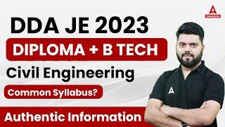 DDA JE Recruitment 2023 | DDA JE Civil Engineering Syllabus 2023