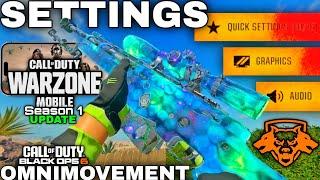 Best Warzone Mobile Settings for Omnimovement New Update (5 Finger HUD) Black Ops 6 Season 1