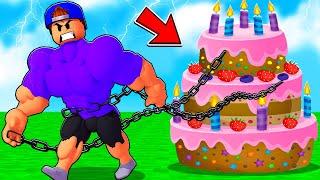 Can I PULL GIANT DESSERTS In Roblox SUPER STRONG SIMULATOR?!