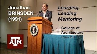 Jonathan BRINSDEN (1991) "Learning, Leading, Mentoring" - 25 Jan 2016.