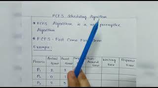 FCFS SCHEDULING ALGORITHM || GANTT CHART || OPERATING SYSTEMS || TELUGU #os #cse #btech