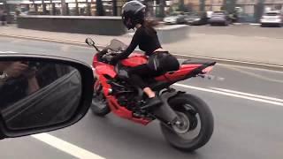 опять танцует за рулём #мотоТаня девушка на мотоцикле #motoTanya moto girl bike girl ride