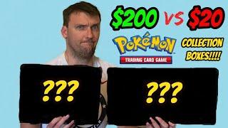 $200 vs $20 Pokemon TCG Collection Boxes + GIVEAWAY!!! (pokemon card opening)
