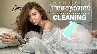 [4K Housewife] Cleaning My Home in Transparent DRESS | See-Through Try-On Haul with Keysi Purple