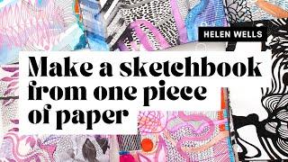 MAKE A SKETCHBOOK FROM ONE PIECE OF PAPER