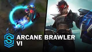 Arcane Brawler Vi Skin Spotlight - Pre-Release - PBE Preview - League of Legends