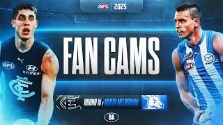 Fan Cams | Carlton v North Melbourne | AFL Round 15, 2025
