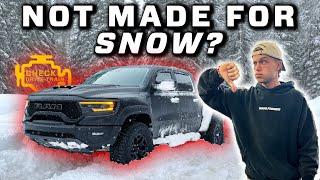 I BROKE MY DODGE RAM TRX BY DRIFTING IT IN SNOW