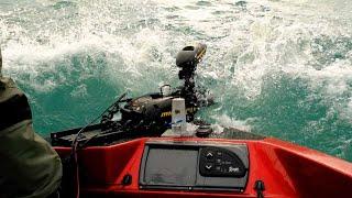 Fishing BIG WAVES For BIG MUSKY (Lake St Clair)