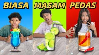 CABAR ADIK MINUM AIR BIASA VS MASAM VS PEDAS!