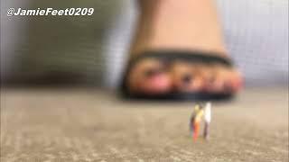 Unaware Crush in High-heeled Sandals #giantess #sizecontent #feet