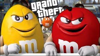 THE YELLOW M&M VS THE RED M&M CANDY MOD (GTA 5 PC Mods Gameplay)