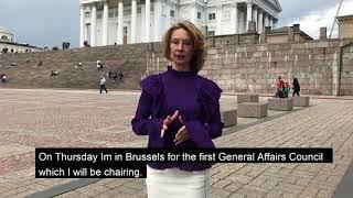 Minister for European Affairs Tytti Tuppurainen before busy week at the EP plenary and GAC Council
