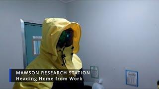 Mawson Research Station, Antarctica - Heading Home from Work through a Blizzard