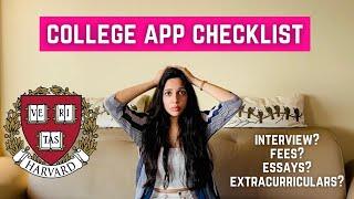 College Application Checklist! | Tips from a Harvard grad