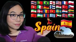 ASMR SPAIN IN DIFFERENT LANGUAGES (Breathy Whispers, Stuttering, Ear to Ear)  [33 Languages]