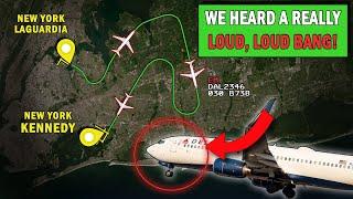 LOUD BANG ON TAKEOFF | Delta B738 Emergency Landing at Kennedy!