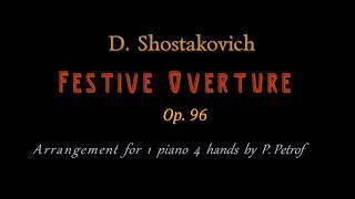 D. Shostakovich - Festive Overture - 1 piano 4 hands, sheet music