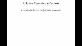 Latin Grammar - Ablative Absolutes