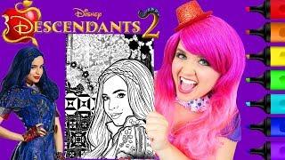 Coloring Evie Descendants 2 Disney Coloring Page Prismacolor Markers | KiMMi THE CLOWN