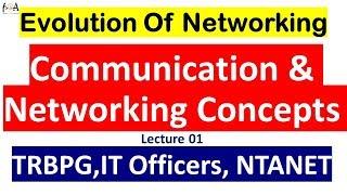 Communication & Networking Concepts, Lec-01, Evolution of Networking TRBPG, IT Officers, NTANET