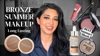 Bronze Summer Makeup Tutorial  Lasts in Heat and Humidity 